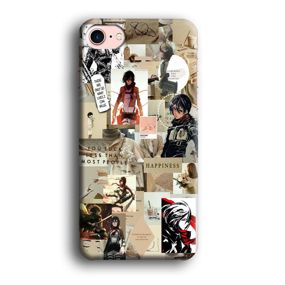 Mikasa Ackerman Aesthetic iPhone SE 2020 Case