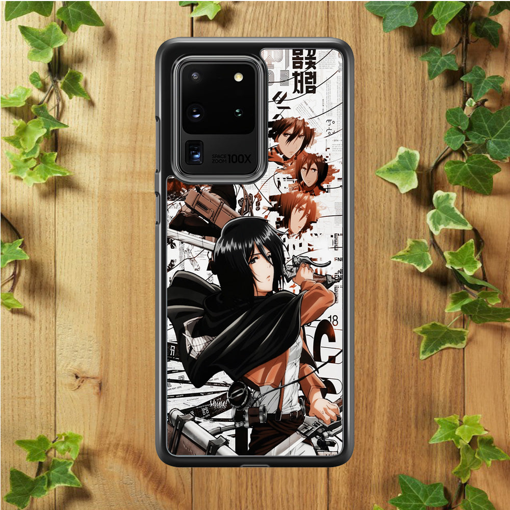 Mikasa Ackerman Shingeki no Kyojin Samsung Galaxy S20 Ultra Case