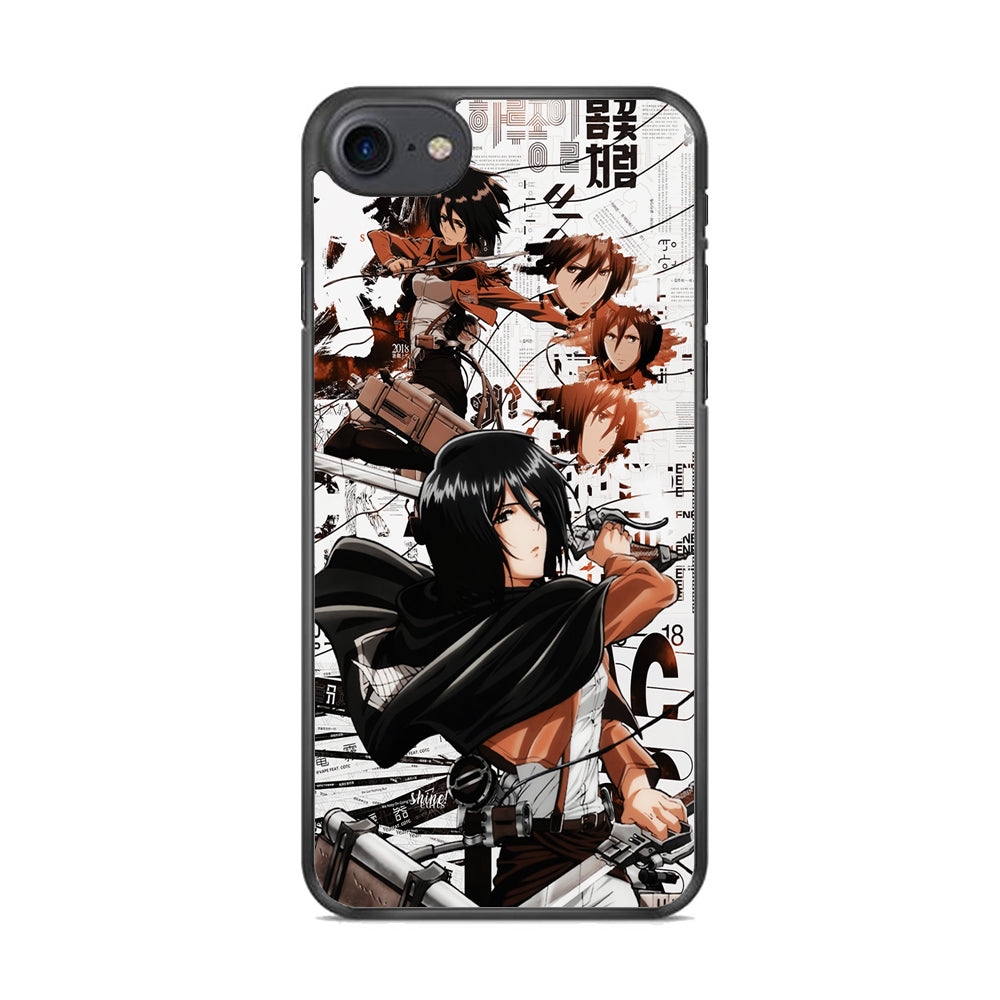 Mikasa Ackerman Shingeki no Kyojin iPhone 8 Case