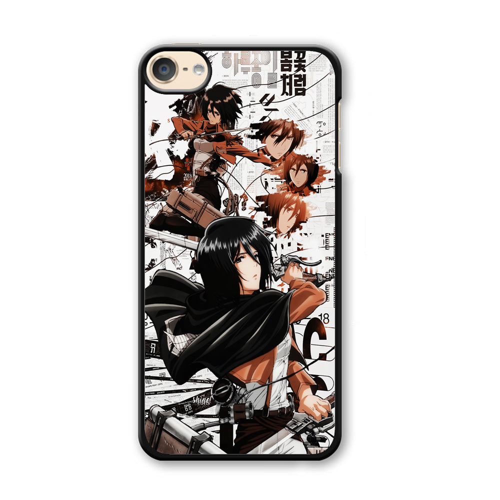 Mikasa Ackerman Shingeki no Kyojin iPod Touch 6 Case