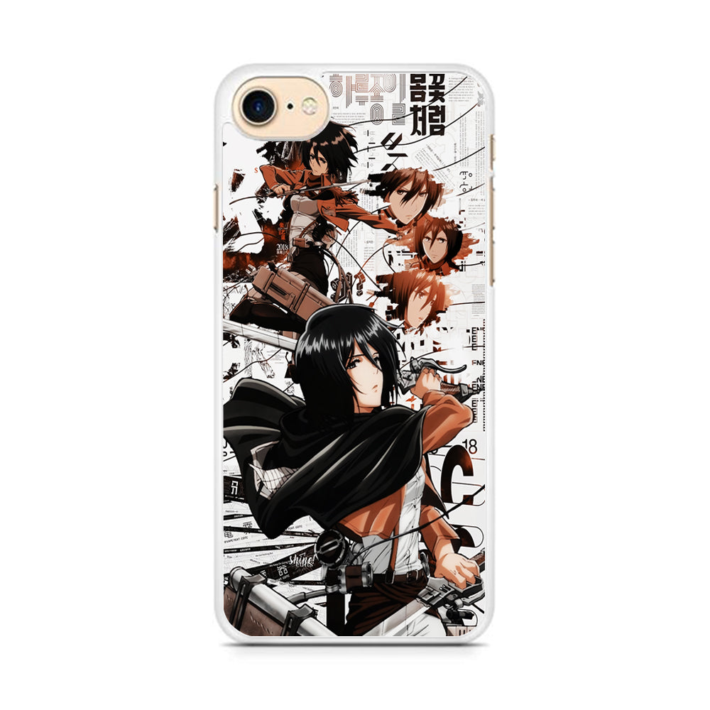 Mikasa Ackerman Shingeki no Kyojin iPhone 8 Case