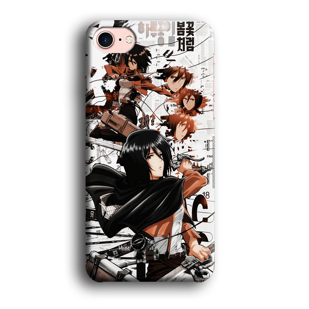 Mikasa Ackerman Shingeki no Kyojin iPhone SE 2020 Case