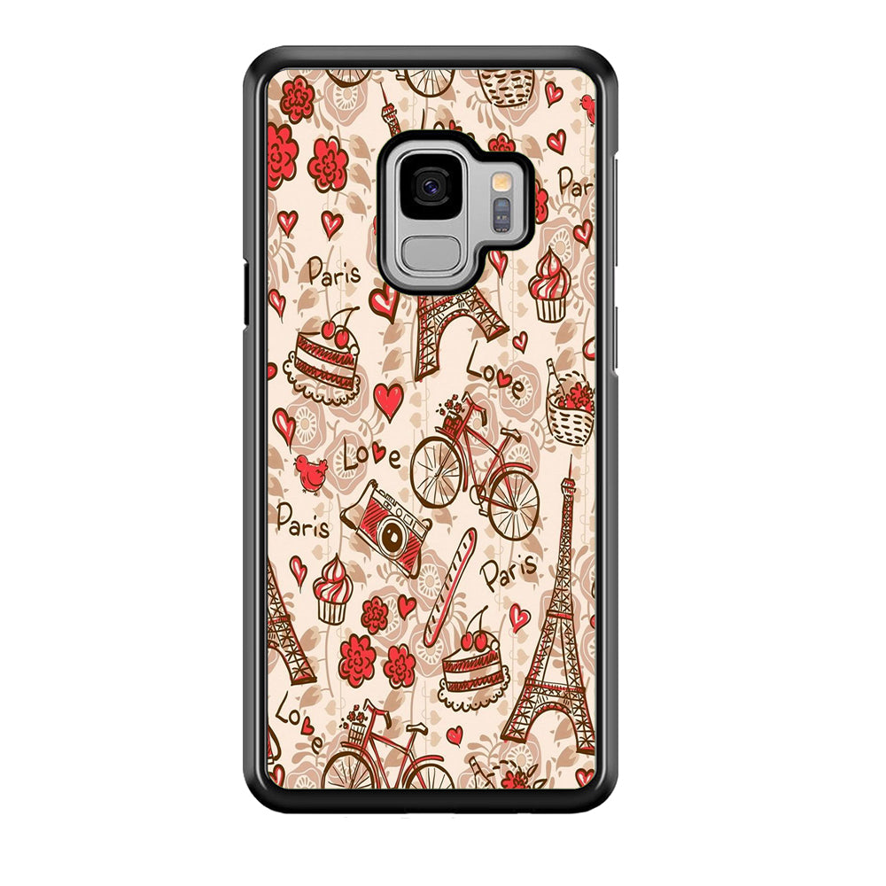 Motif Paris Love Samsung Galaxy S9 Case