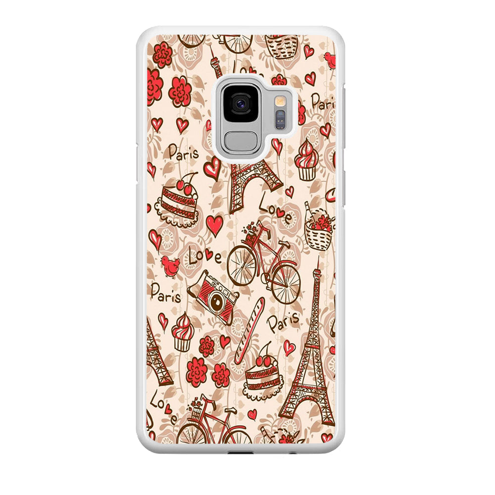 Motif Paris Love Samsung Galaxy S9 Case