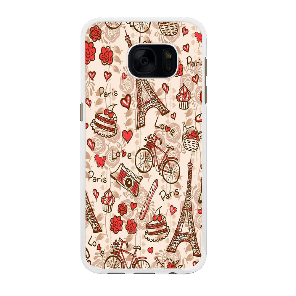 Motif Paris Love Samsung Galaxy S7 Case