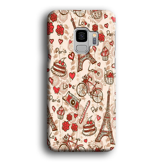 Motif Paris Love Samsung Galaxy S9 Case