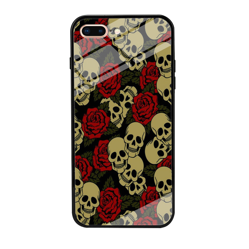 Motif Skull and Rose iPhone 8 Plus Case