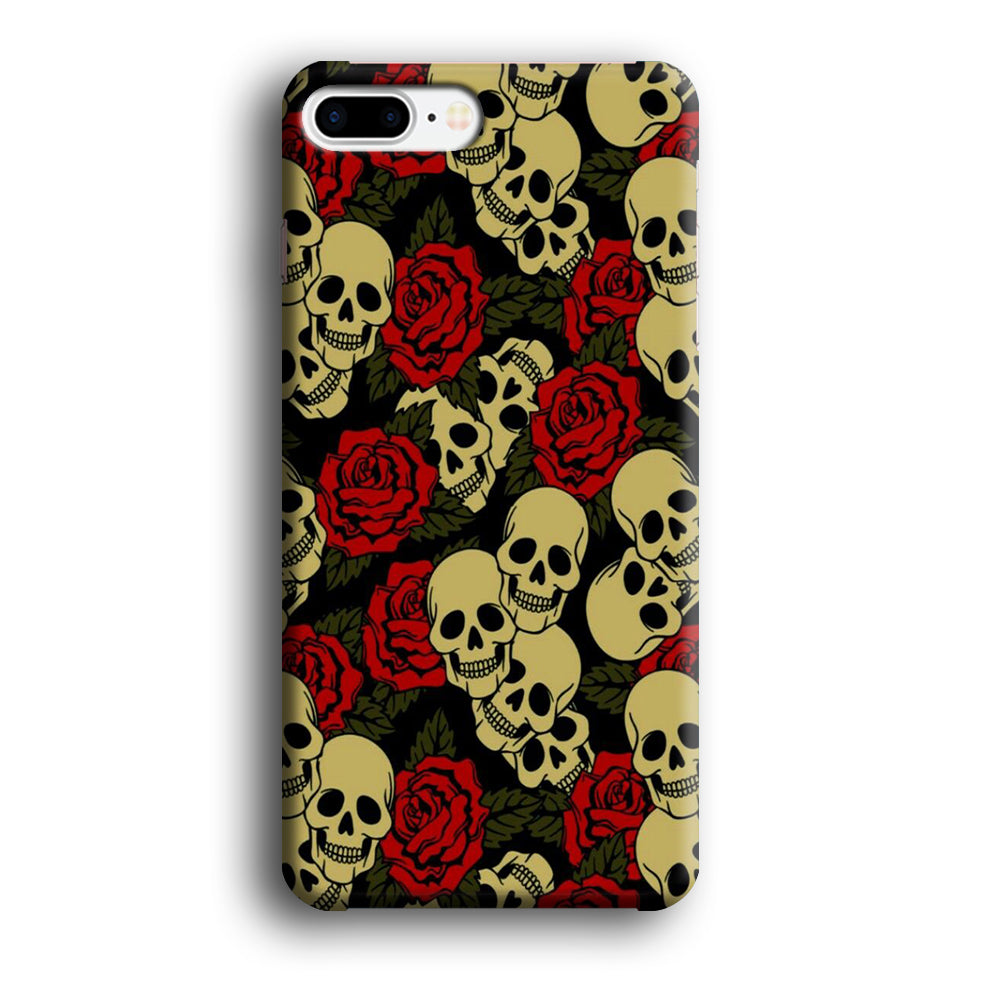 Motif Skull and Rose iPhone 8 Plus Case