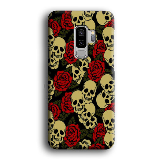 Motif Skull and Rose Samsung Galaxy S9 Plus Case