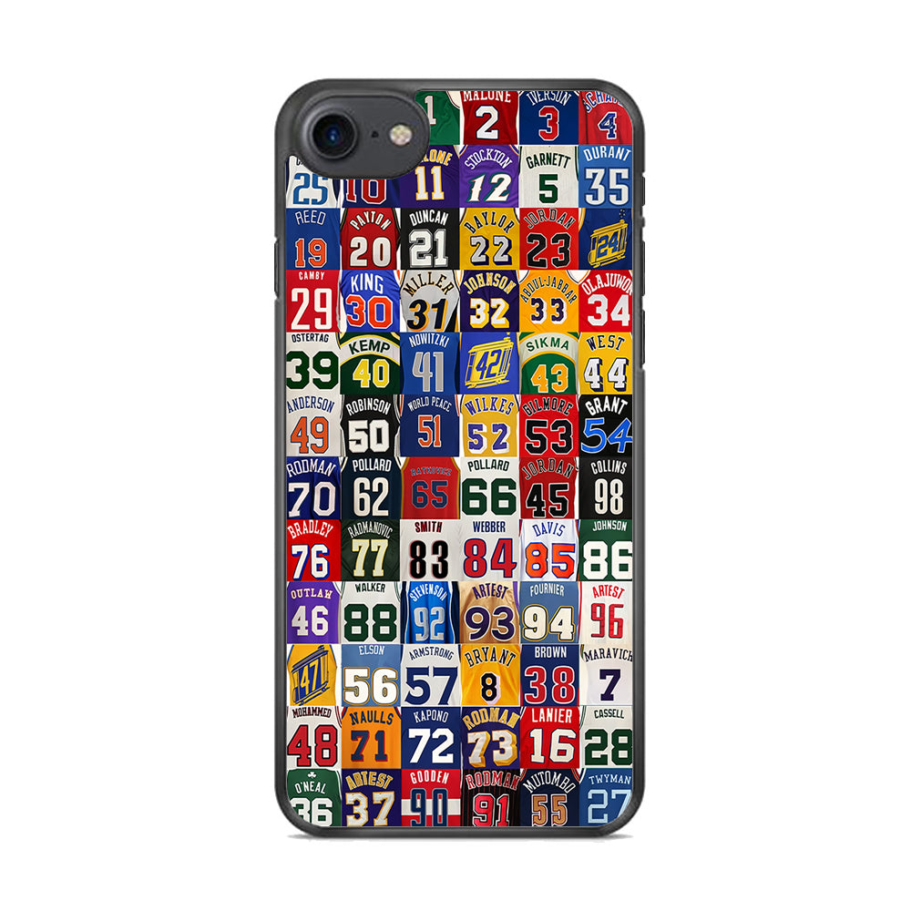 NBA Jersey Number Legends iPhone 8 Case