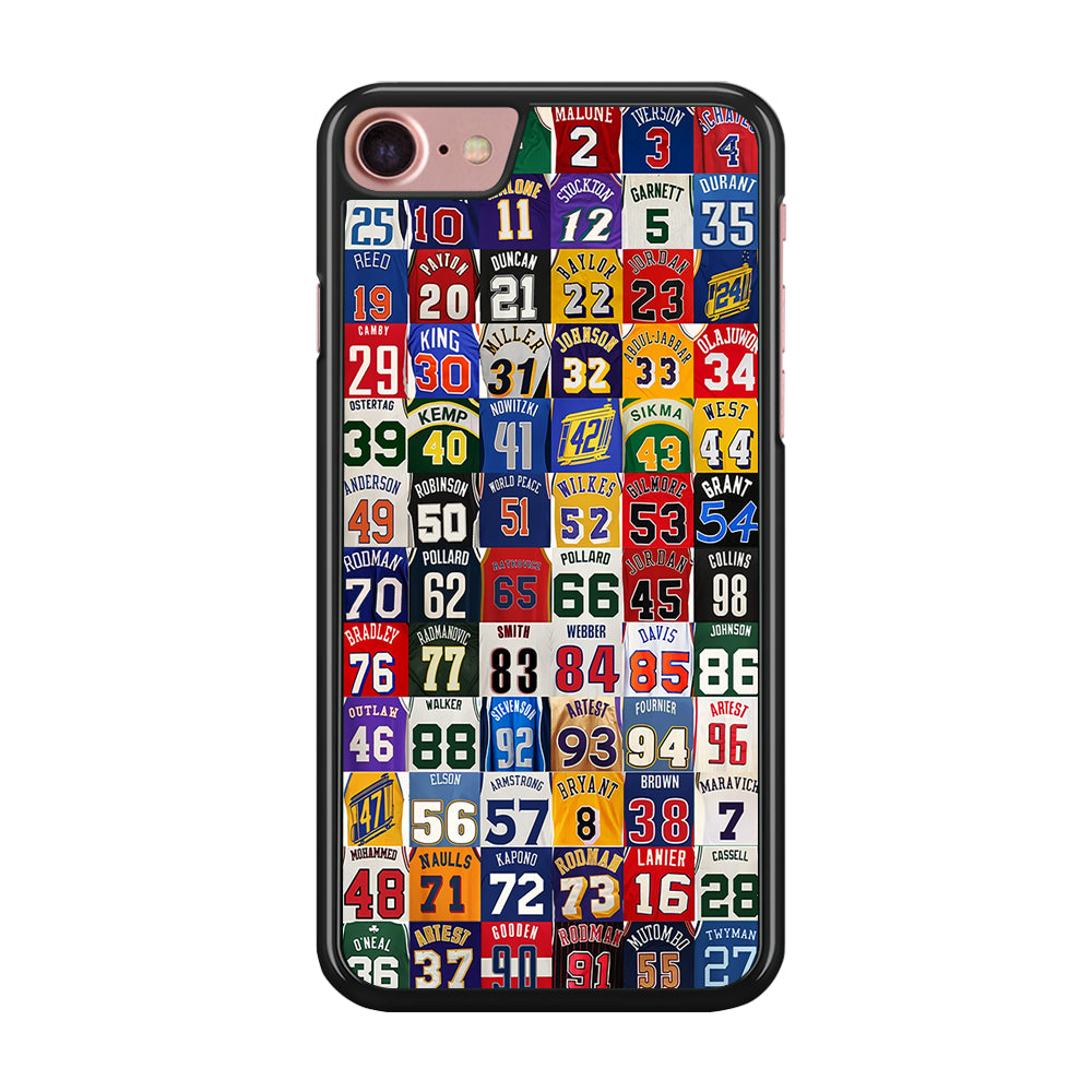 NBA Jersey Number Legends iPhone SE 2020 Case