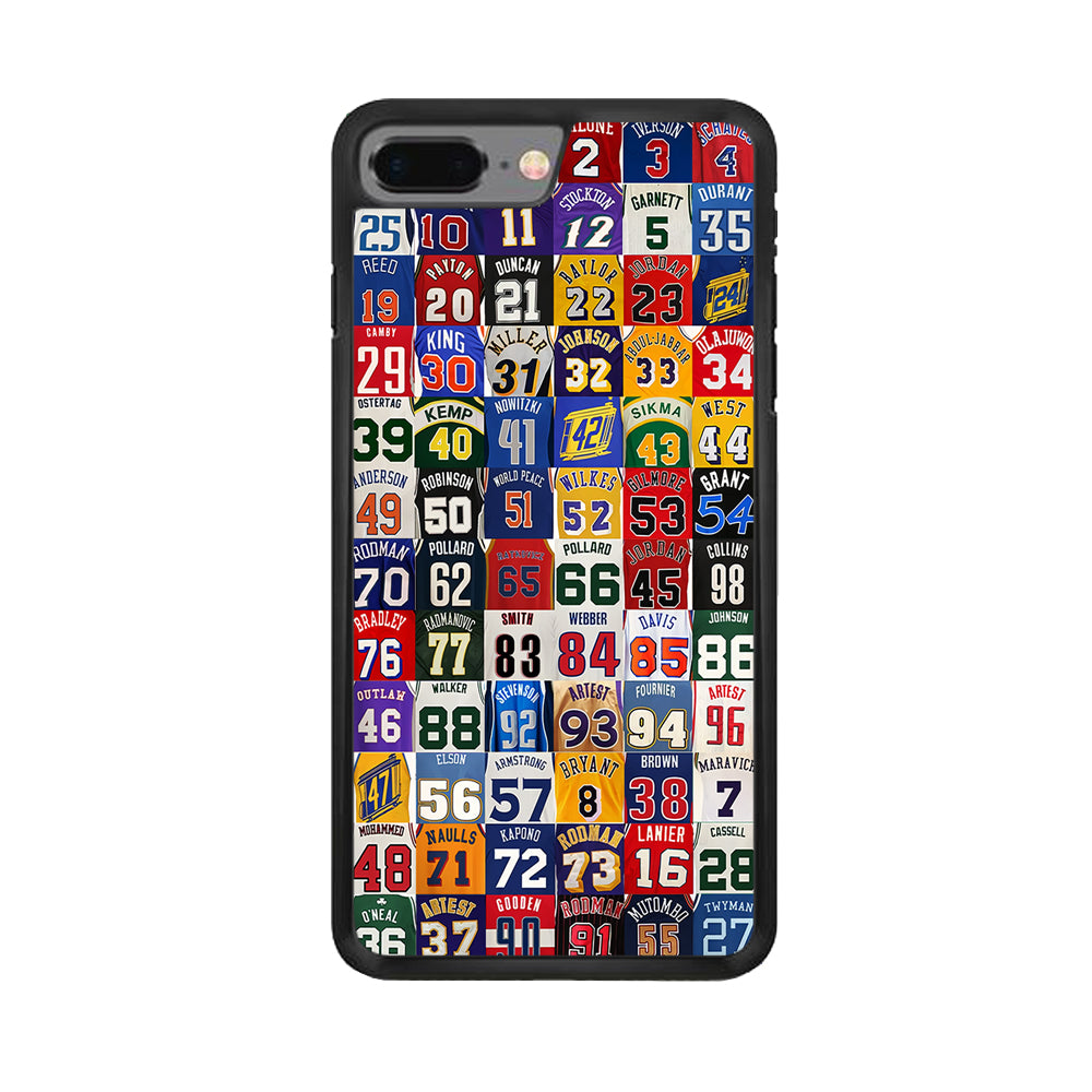 NBA Jersey Number Legends iPhone 8 Plus Case