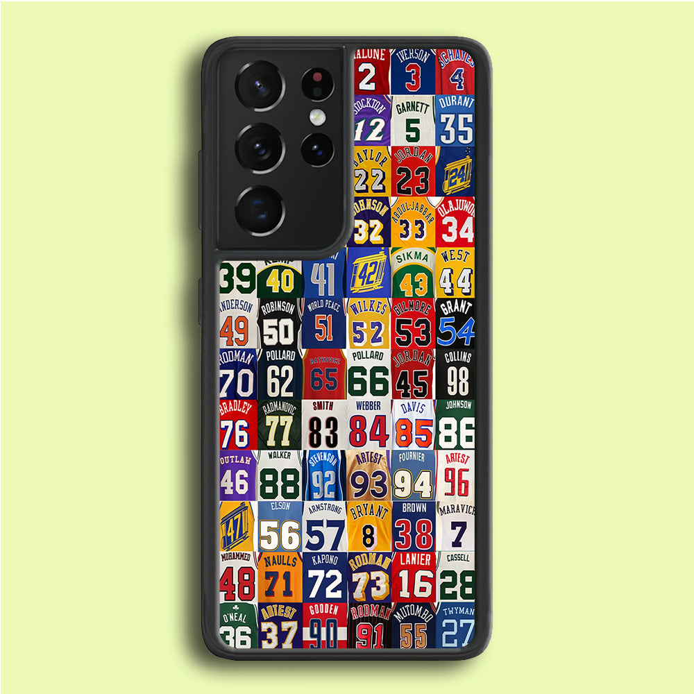 NBA Jersey Number Legends Samsung Galaxy S21 Ultra Case