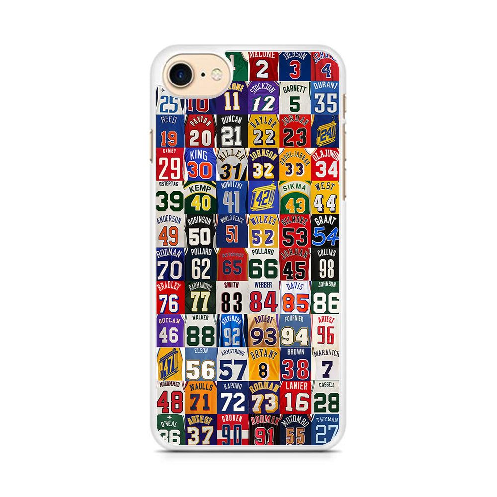 NBA Jersey Number Legends iPhone 8 Case