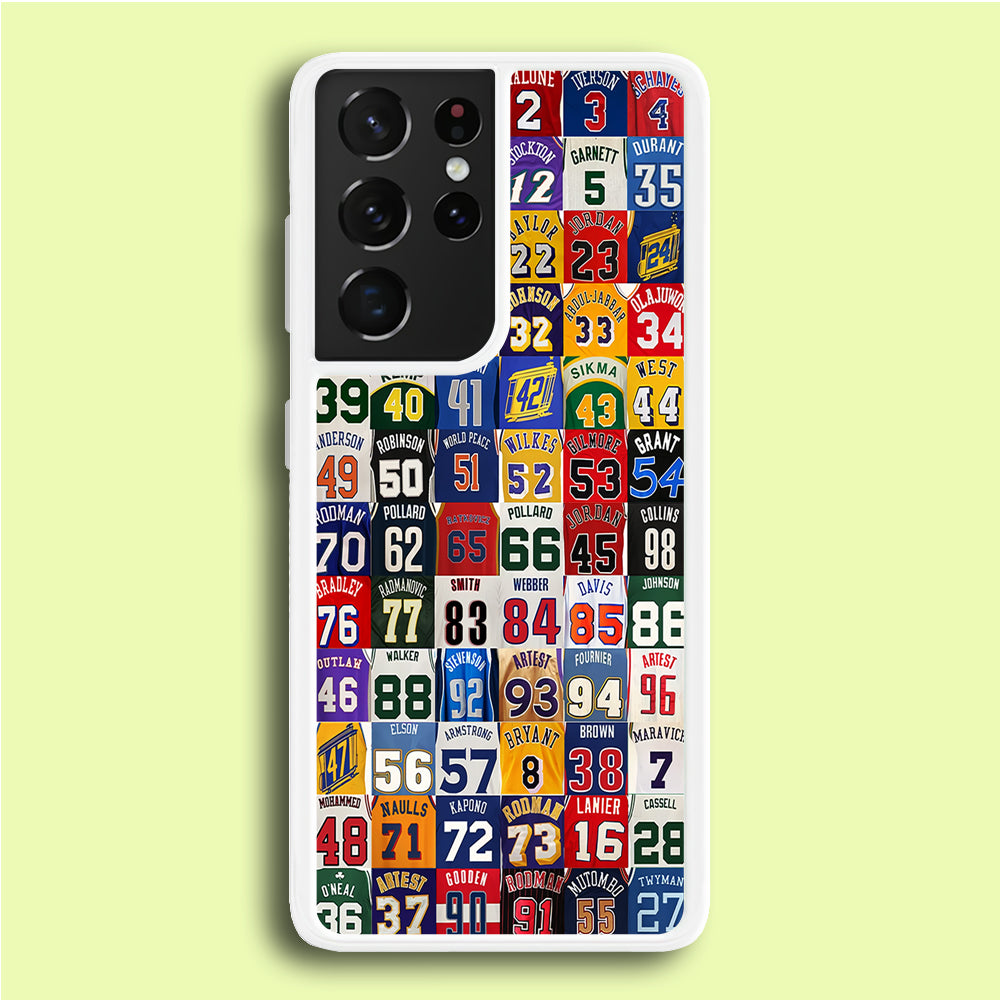 NBA Jersey Number Legends Samsung Galaxy S21 Ultra Case