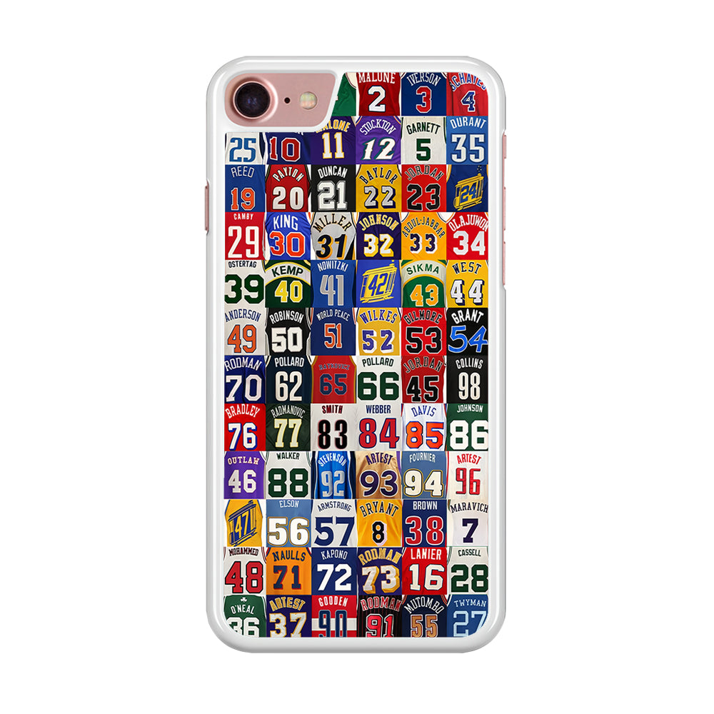 NBA Jersey Number Legends iPhone SE 2020 Case