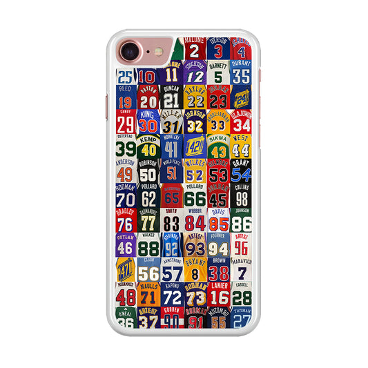 NBA Jersey Number Legends iPhone SE 2020 Case