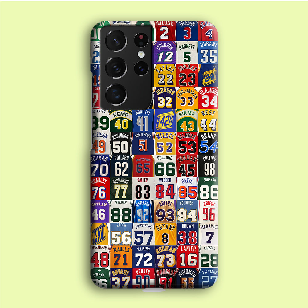 NBA Jersey Number Legends Samsung Galaxy S21 Ultra Case