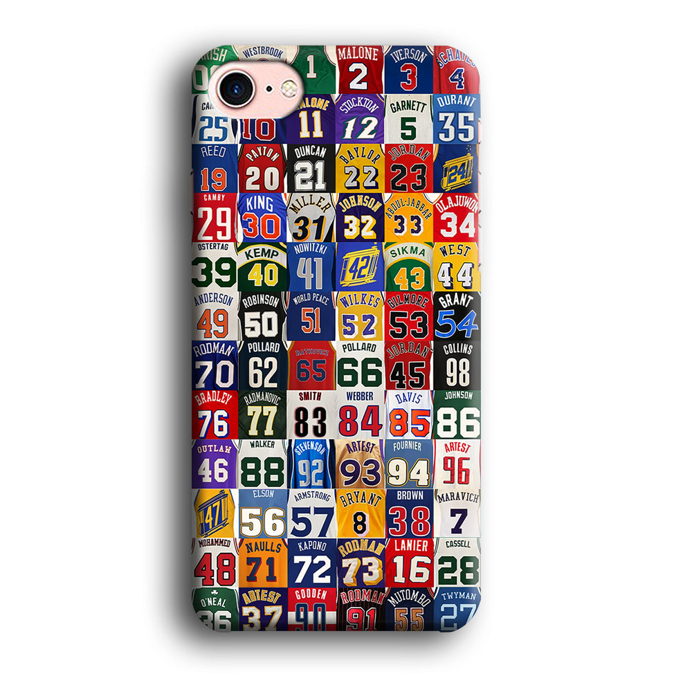 NBA Jersey Number Legends iPhone SE 2020 Case