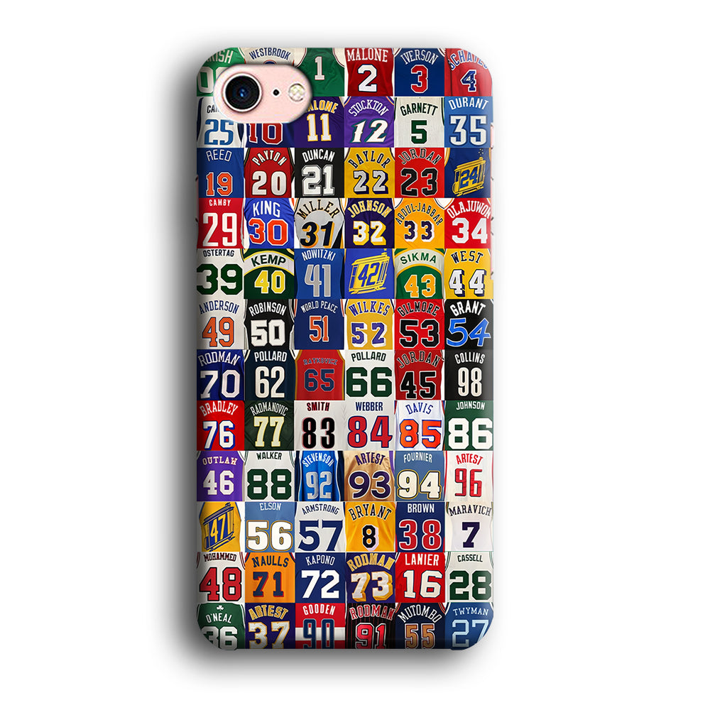 NBA Jersey Number Legends iPhone 8 Case