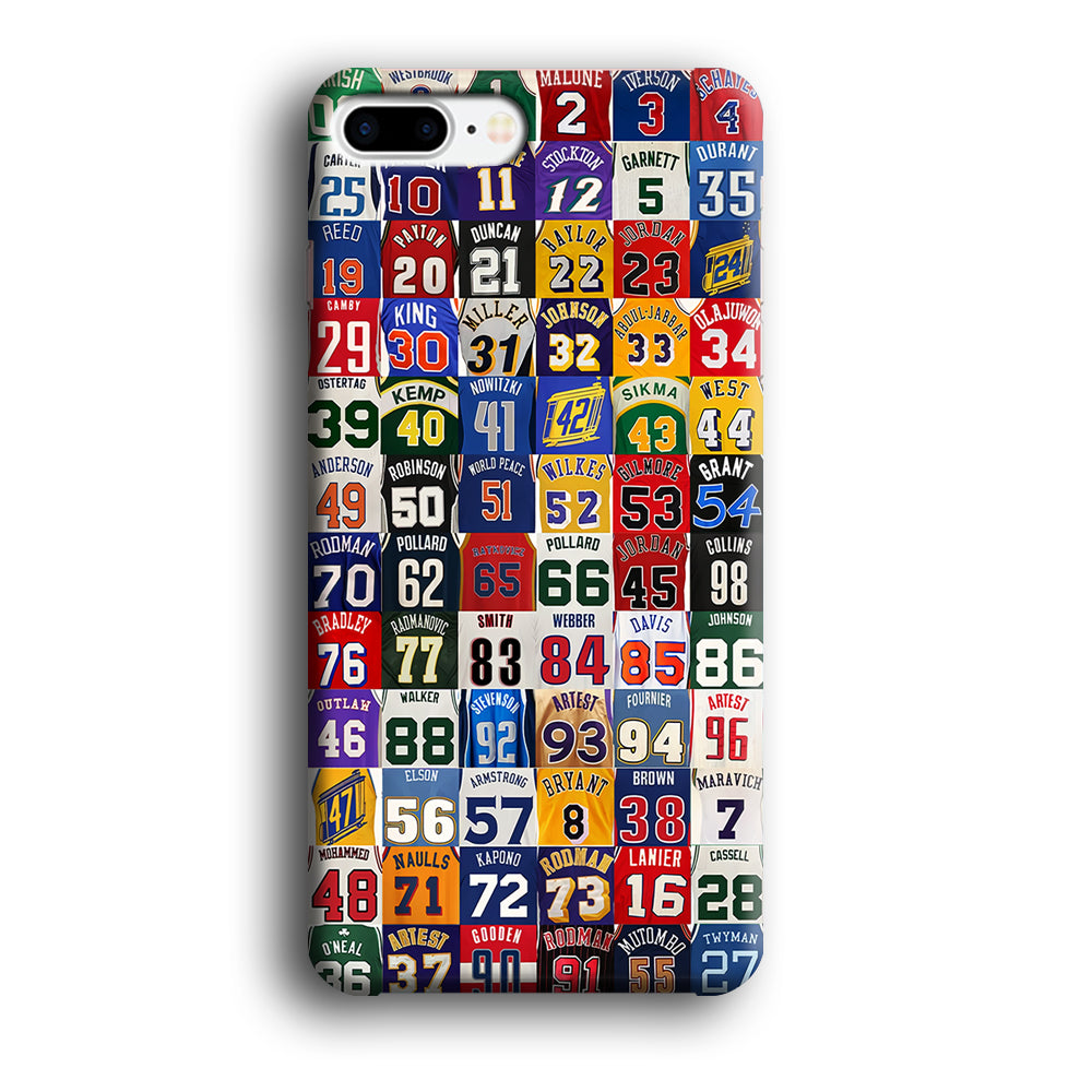 NBA Jersey Number Legends iPhone 8 Plus Case