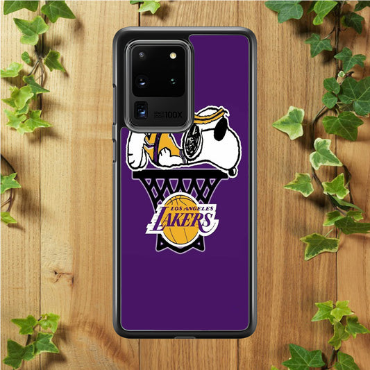 NBA Lakers Snoopy Basketball Samsung Galaxy S20 Ultra Case