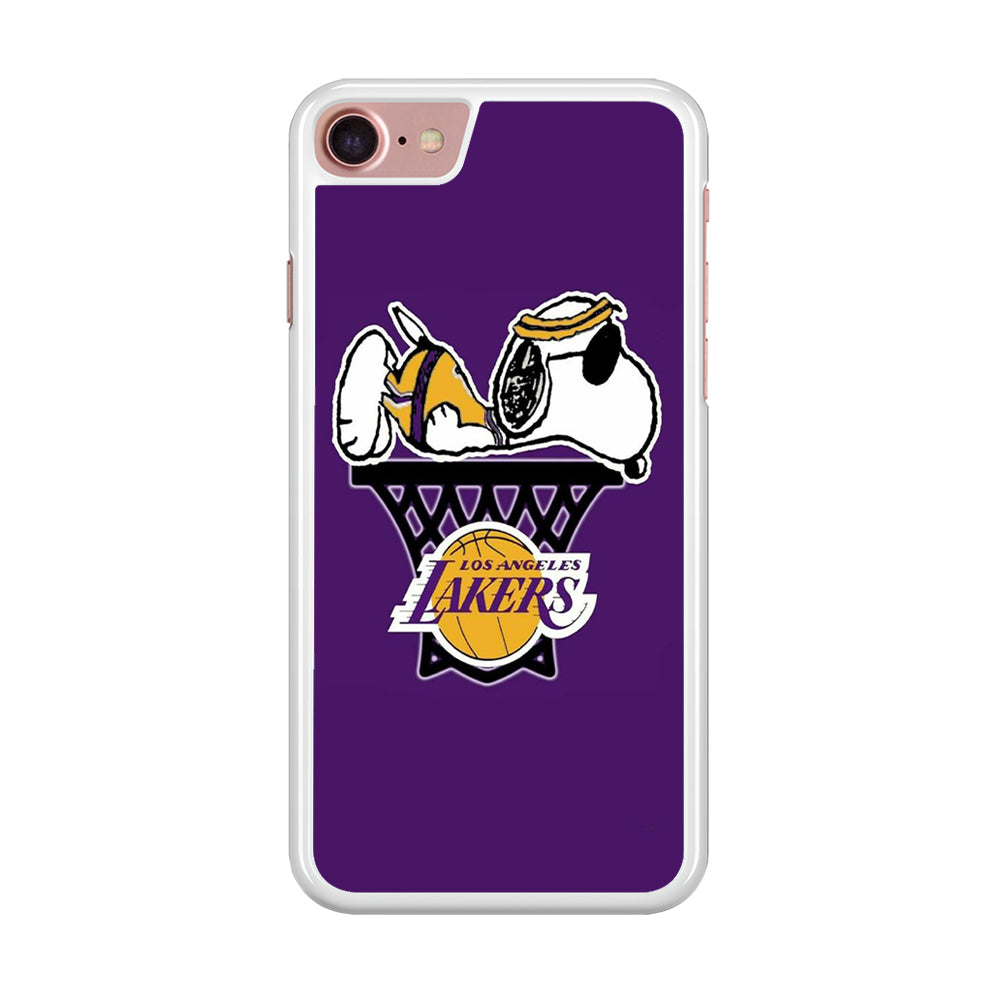 NBA Lakers Snoopy Basketball iPhone SE 2020 Case