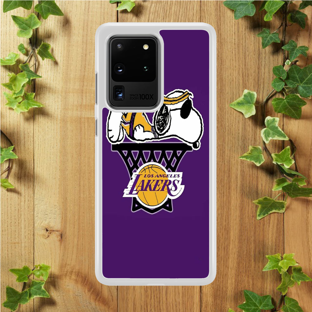 NBA Lakers Snoopy Basketball Samsung Galaxy S20 Ultra Case