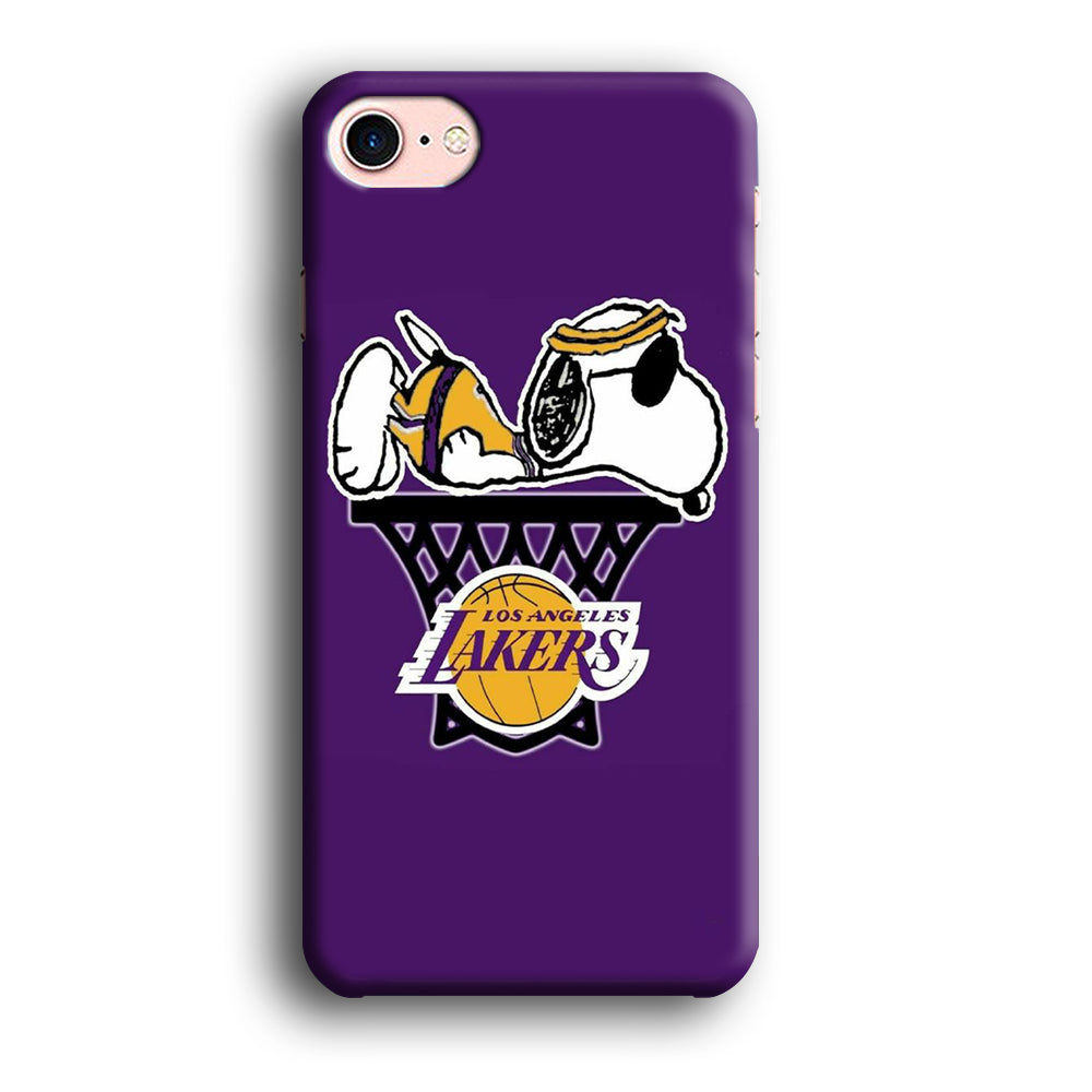 NBA Lakers Snoopy Basketball iPhone SE 2020 Case