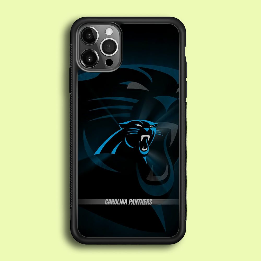 NFL Gameday iPhone X Case  Carolina Panthers Light Blue Textured Back  Cover on Black TPU Skin