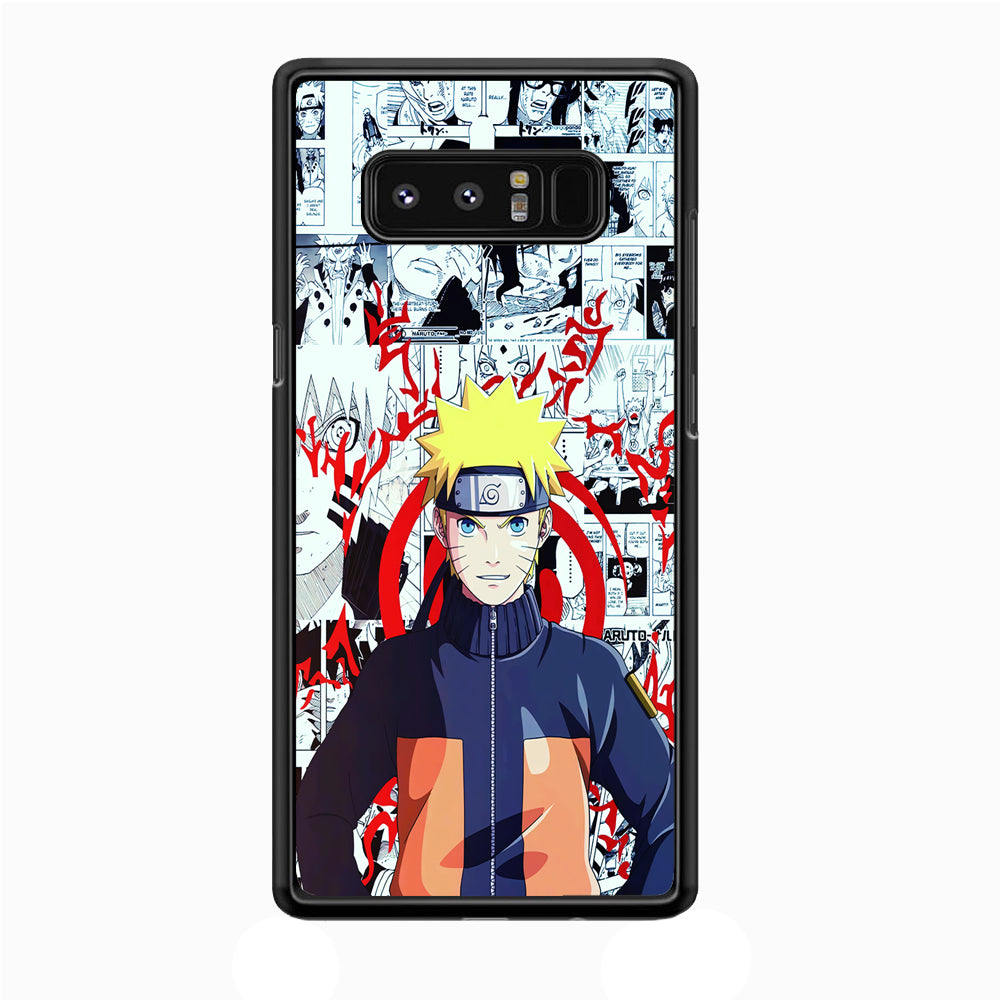 Naruto Comic Background Samsung Galaxy Note 8 Case