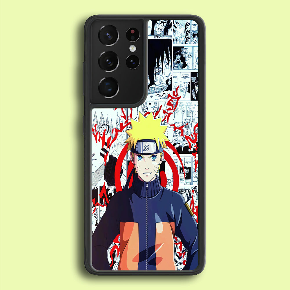 Naruto Comic Background Samsung Galaxy S21 Ultra Case