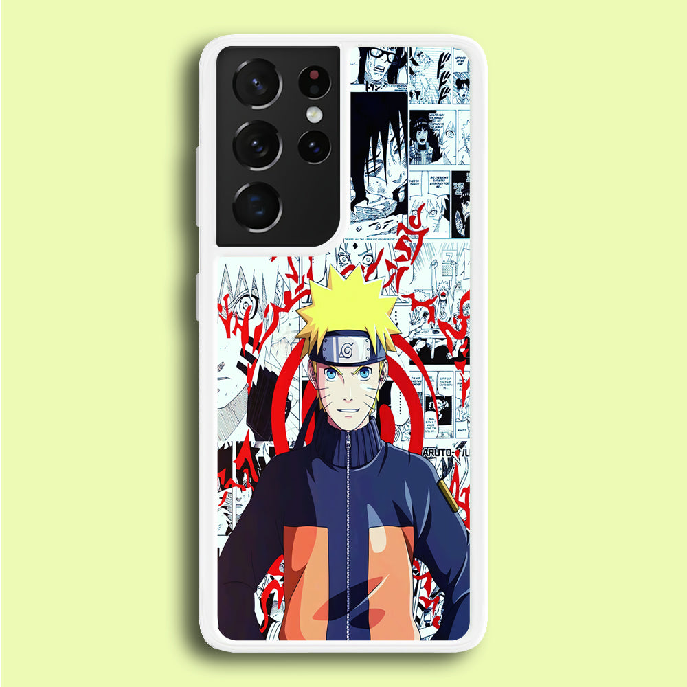 Naruto Comic Background Samsung Galaxy S21 Ultra Case