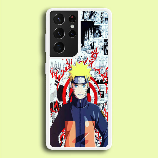 Naruto Comic Background Samsung Galaxy S21 Ultra Case