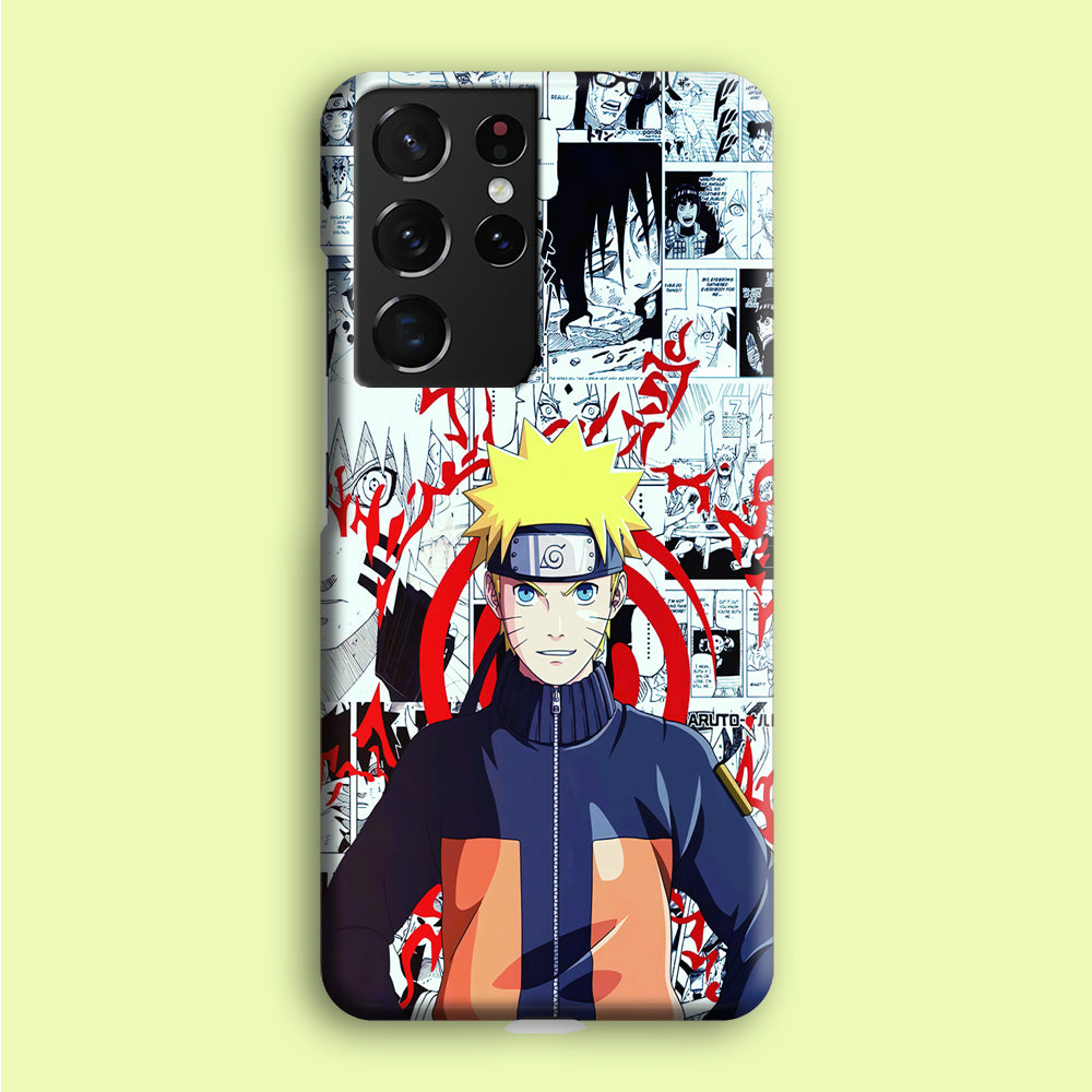 Naruto Comic Background Samsung Galaxy S21 Ultra Case