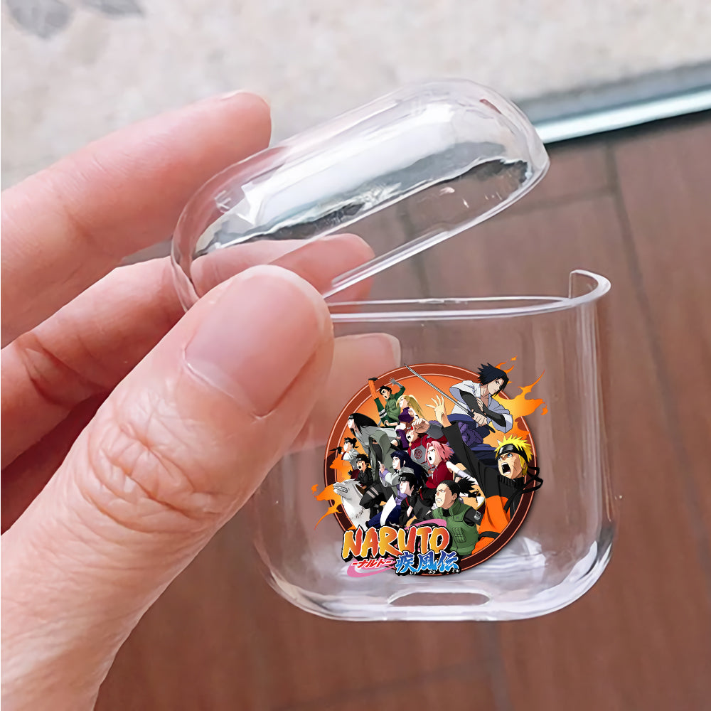 Naruto Shippuden Hard Plastic Protective Clear Case Cover For Apple Airpods