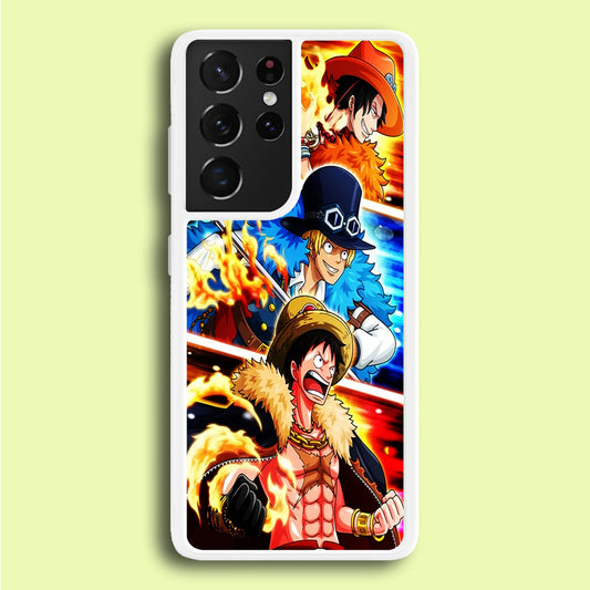 One Piece Ace Sabo Luffy Samsung Galaxy S21 Ultra Case