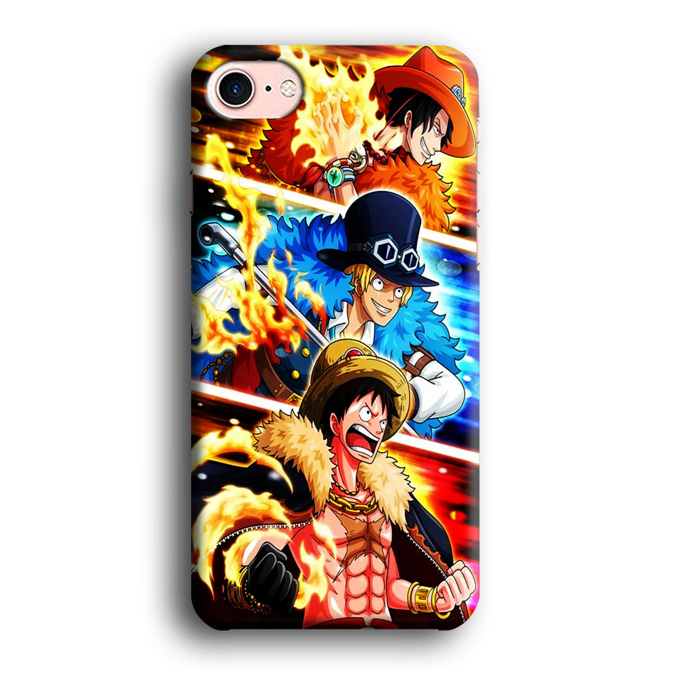 One Piece Ace Sabo Luffy iPhone 8 Case