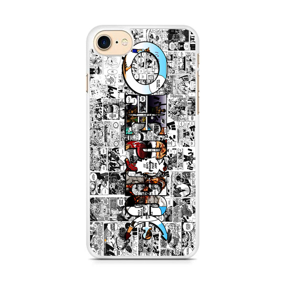 One Piece Comic Background iPhone 8 Case