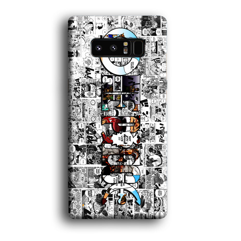 One Piece Comic Background Samsung Galaxy Note 8 Case