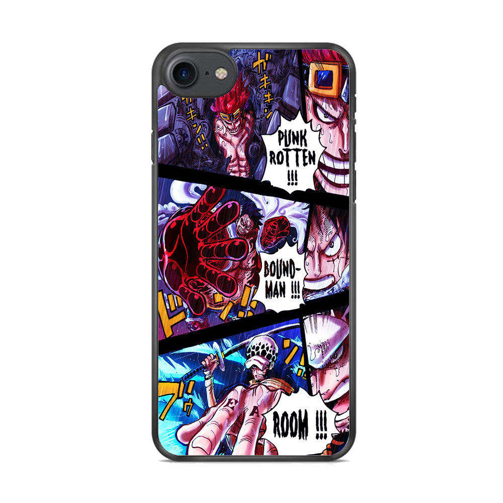 One Piece Luffy Kid Law Comic iPhone 8 Case