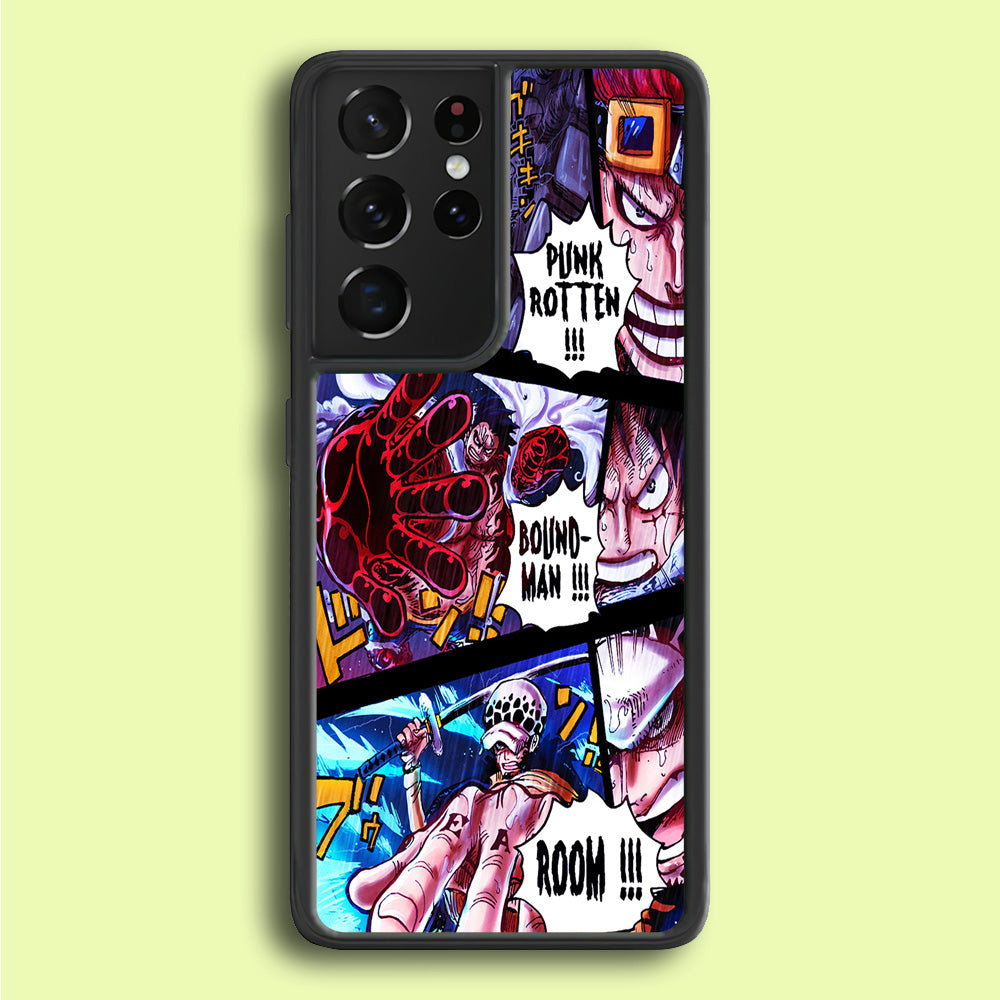 One Piece Luffy Kid Law Comic Samsung Galaxy S21 Ultra Case