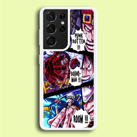 One Piece Luffy Kid Law Comic Samsung Galaxy S21 Ultra Case