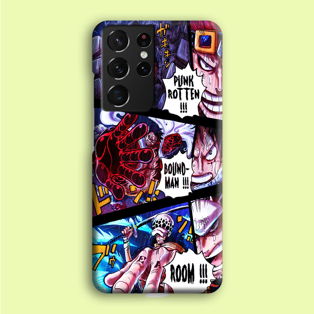 One Piece Luffy Kid Law Comic Samsung Galaxy S21 Ultra Case