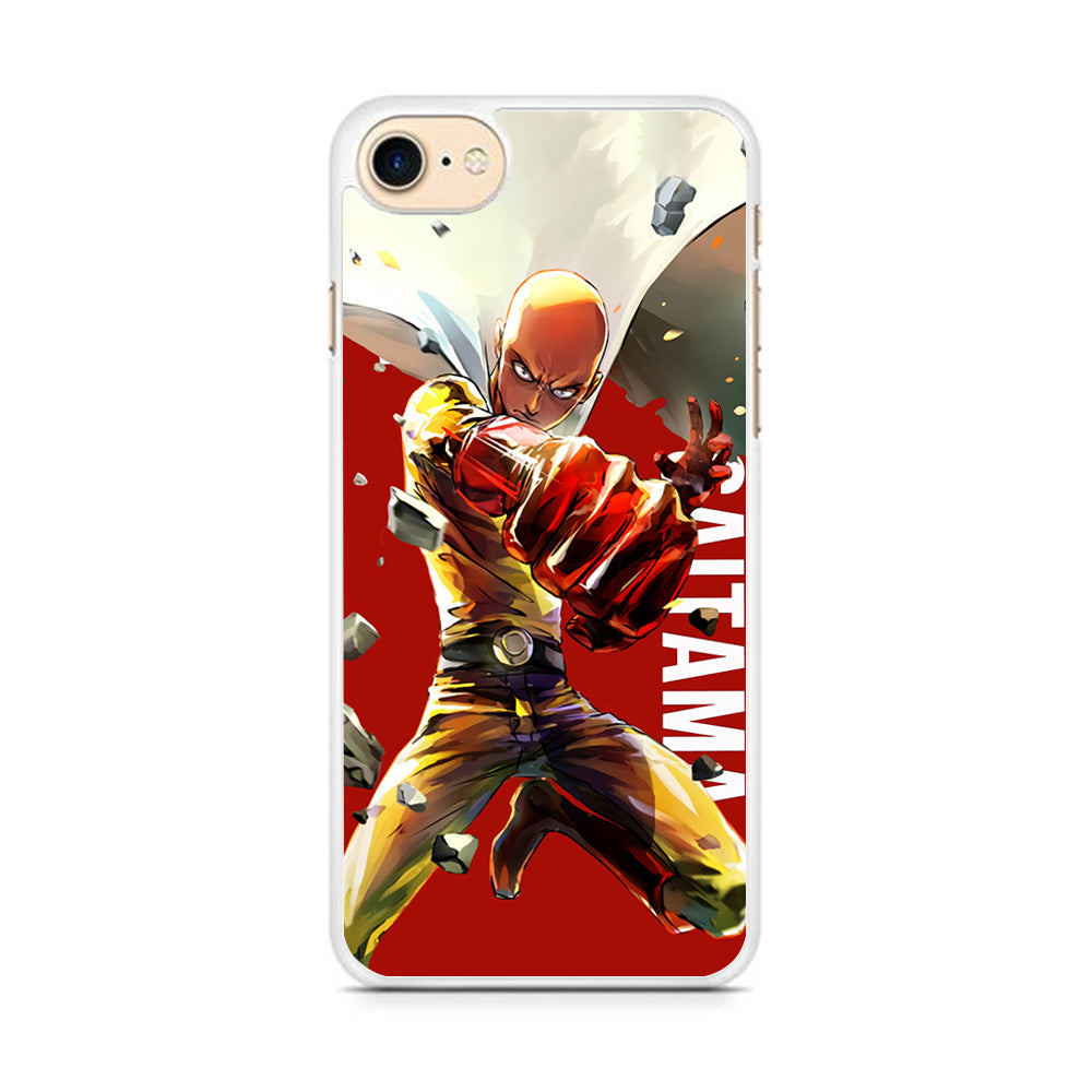 One Punch Man Saitama Red iPhone 8 Case