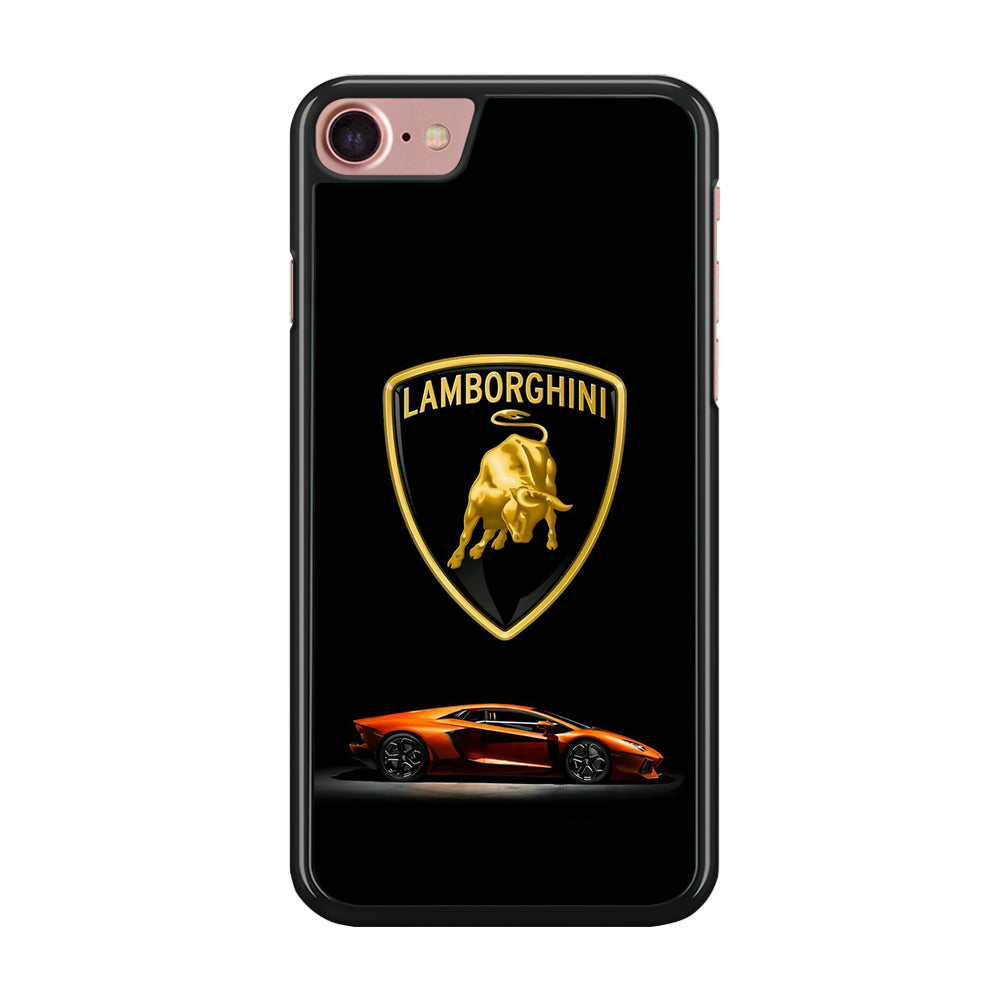 Orange Car Lamborghini Logo iPhone 8 Case