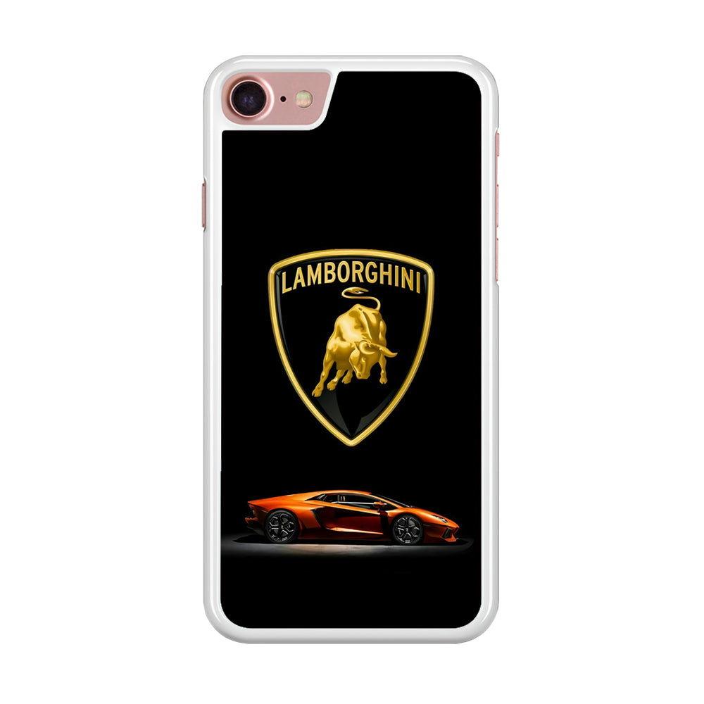 Orange Car Lamborghini Logo iPhone 8 Case