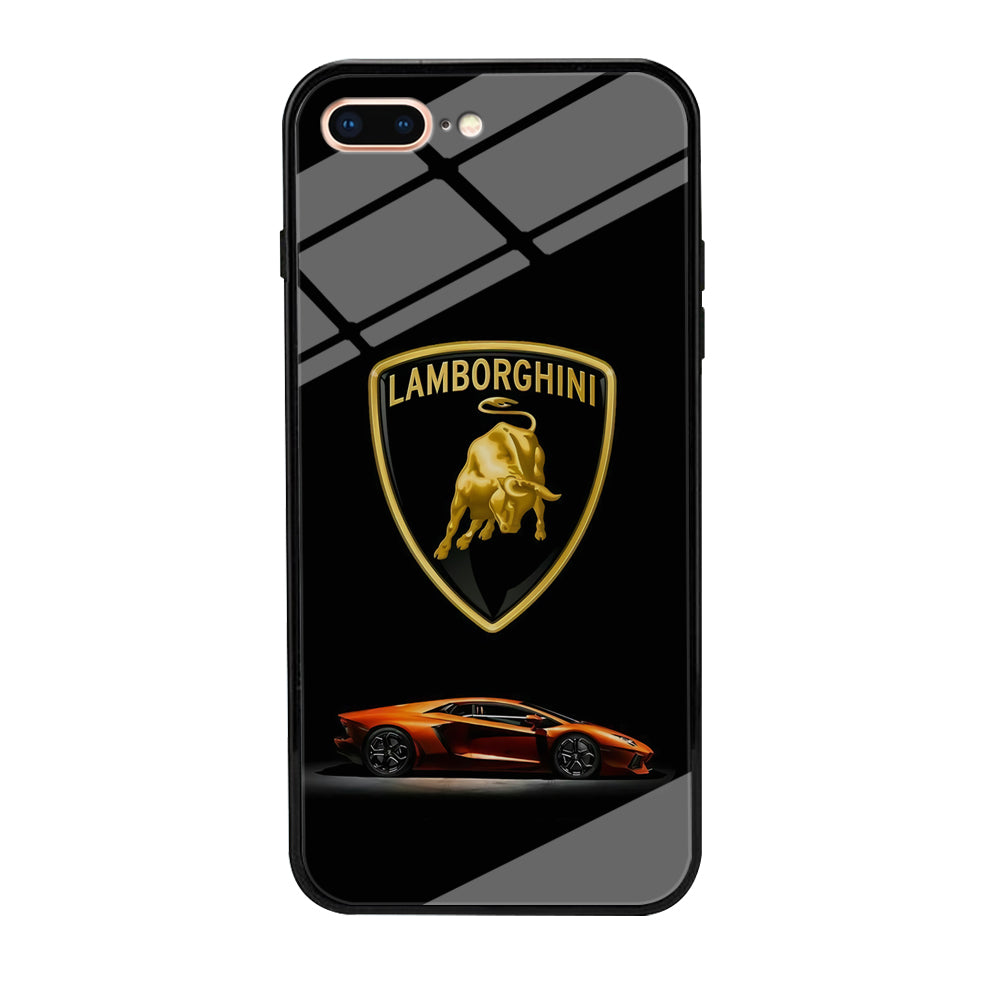 Orange Car Lamborghini Logo iPhone 8 Plus Case