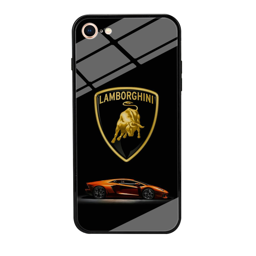 Orange Car Lamborghini Logo iPhone 8 Case