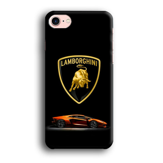 Orange Car Lamborghini Logo iPhone 8 Case